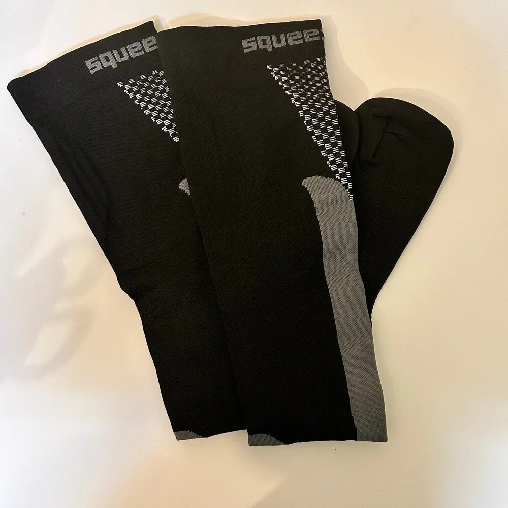 Squeem XXXXL Compression Socks‎ Black Gray Knee High Support Extra Large 4XL